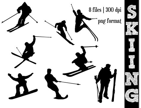 Free Skier Silhouette, Download Free Skier Silhouette png images, Free ...