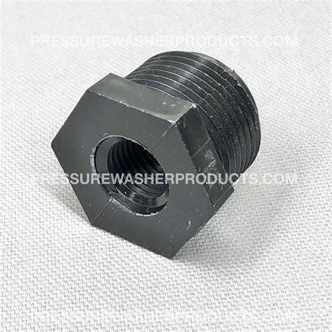 1 2 Mpt X 1 4 Fpt Black Polypropylene Reducing Bushing Rb0804 Rb08 04 — Pressurewasherproducts