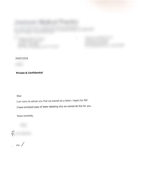 Sample Support Letter For Pip