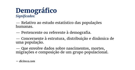 O Que Significa Demográfico - Significado de Demográfico - Diciteca