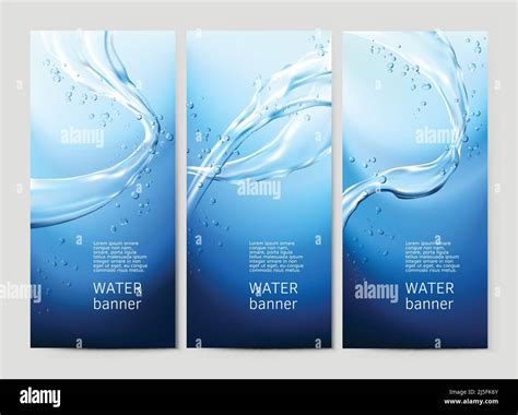 Vector Illustration Background With Flows And Drops Of Crystal Clear