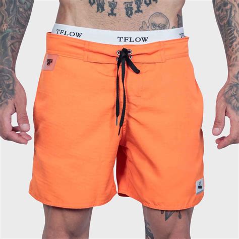 Shorts Tactel Ripstop Laranja