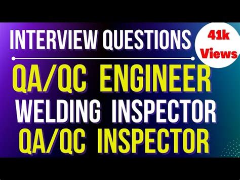 Interview Questions For QAQC Engineer Welding Inspector YouTube