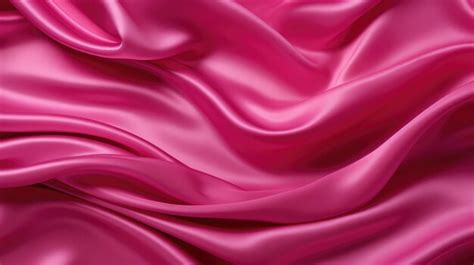 Premium Photo Waves Of Hot Pink Satin Fabric