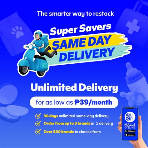 UNLIMITED & FREE Same-Day Delivery! – SM Malls Online