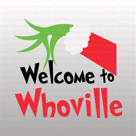 Welcome To Whoville Svg Grinch Cut File Silhouette Svg Etsy Hong Kong