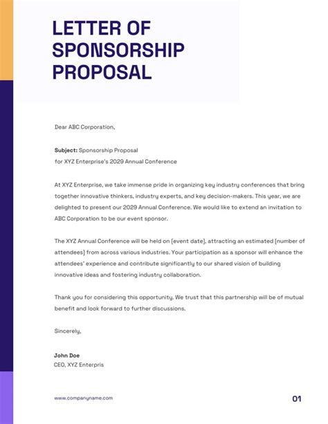 Purple Orange Sponsorship Proposal Template Venngage