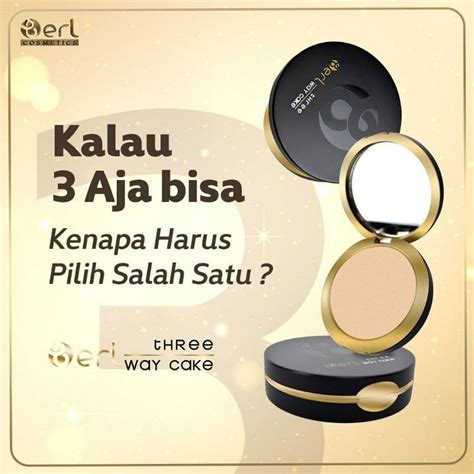 Jual B ERL COSMETICS THREE WAY CAKE Bedak 3 Fungsi Bedak Padat Bedak