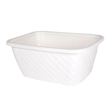 Bassine Ovale Diamant 16L Blanc