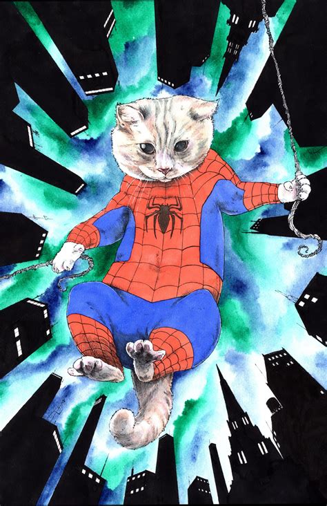 Spiderman Cat 11x17 Fine Art Print | Art of John Ruple Free Shipping On ...