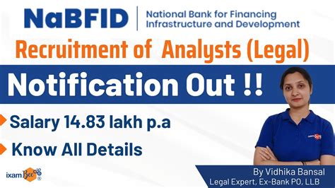 NaBFID Recruitment 2023 NABFID Analyst Legal Notification Out