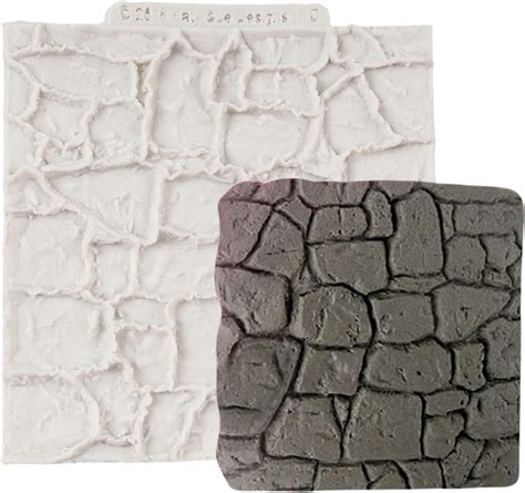 Amazon QDMOLDS Rock Texture Silicone Lace Mold Brick Wall Texture