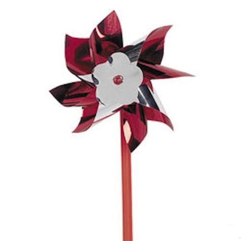 Red And Silver Metallic Pinwheel Pinwheels Metallic Silver