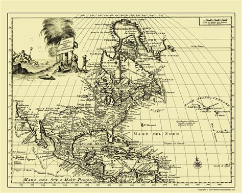 Historic Revolutionary War Map - North America - 1750 - 23 x 26.93
