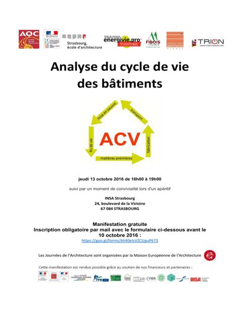 Analyse Du Cycle De Vie Des Bâtiments