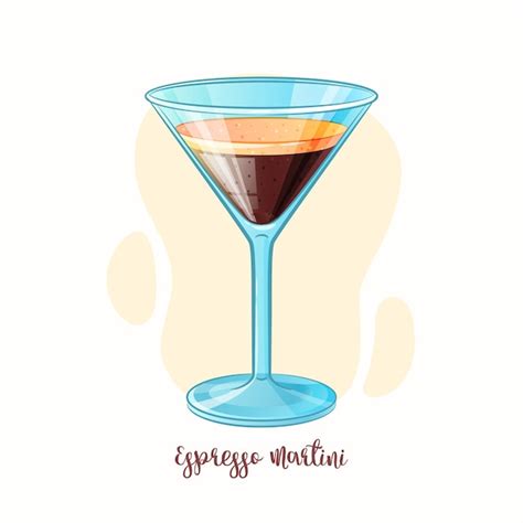 Dibujado A Mano Ilustraci N De Bebida Alcoh Lica Espresso Martini