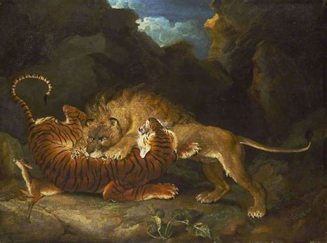 Fight between a Lion and a Tiger | Art UK