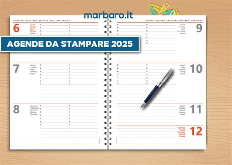 Agende Da Stampare Settimanali E Da Tavolo Da Scaricare In Pdf