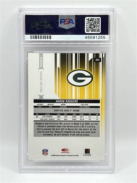 2005 Leaf Rookies And Stars Aaron Rodgers Rookie Auto 150 PSA 9