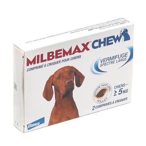 Milbemax Chew Chien De Kg Et Plus Vermifuge Vers Plats Et Ronds