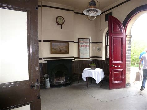 1900s Edwardian Oakworth Railway Train Station waiting room (heritage ...