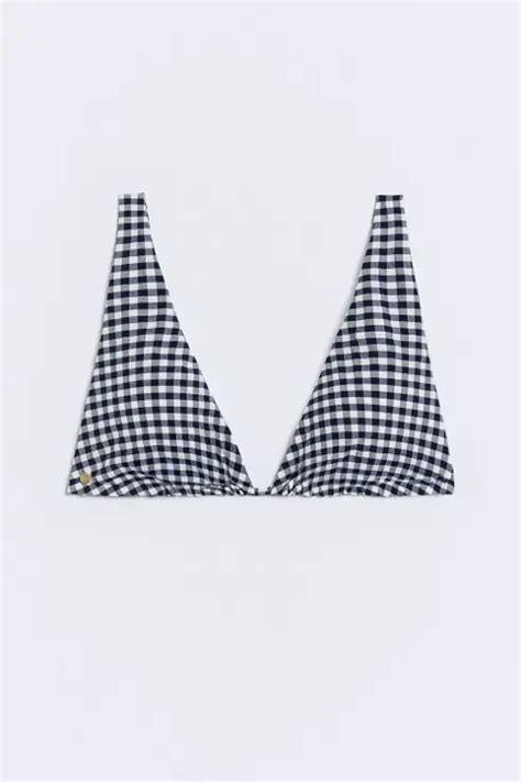 Haut Bikini Carreaux Bleu Vichy Eseoese