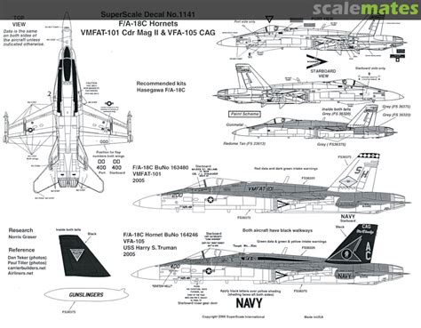 Inhalte für USN USMC F A 18C Hornets Microscale 48 1141