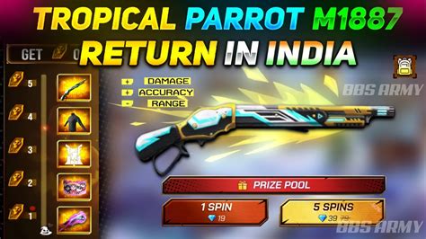 Tropical Parrot M1887 Return Next M1887 Skin In Free Fire Tropical