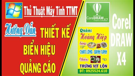 Hướng dẫn thiết kế biển hiệu quảng cáo trên phần mềm Corel Draw - YouTube