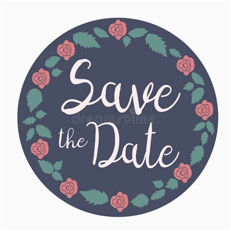 Round Save The Date Icon Stock Vector Illustration Of Sign 98683753