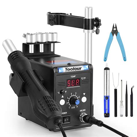 Hot Air Rework Station 110V SMD Soldering Station With Heat Gun Set