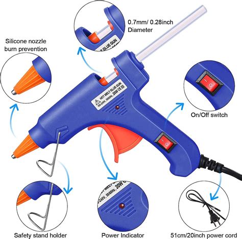 Hot Glue Gun Pistol Gam W Electric Hot Melt Glue Gun Kit For Arts Home School Decoration Gun