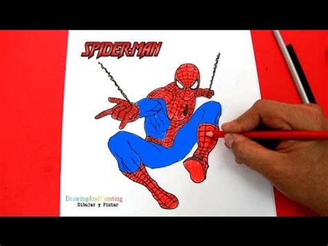 How to draw SPIDERMAN step by step Cómo dibujar y pintar al increíble