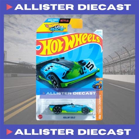 Jual Hot Wheels Rollin Solo Biru Hotwheels Rollin Solo Blue Hw Track Champs Hot Wheels Lets Race