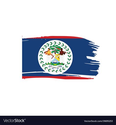 Belize flag Royalty Free Vector Image - VectorStock