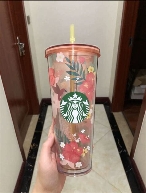 Starbucks 2020 Korea 25Oz Studded Tumbler Summer Tropical Rainforest