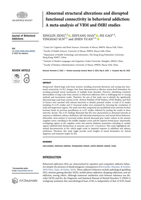 Pdf Abnormal Structural Alterations And Disrupted Functional