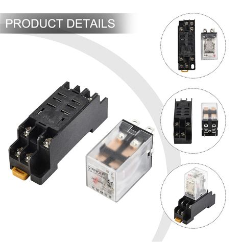 Power Relay 10A Ly2Nj Dpdt 8 Pins With Socket 220 230V AC Walmart