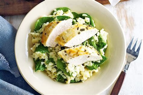 Quick Chicken And Spinach Risotto