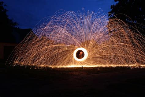 Sparks Steel Wool Light Painting Free Photo On Pixabay