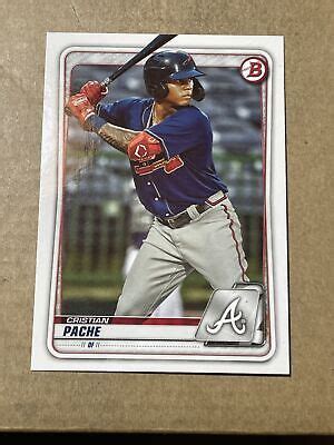 2020 Bowman Paper Christian Pache Atlanta Braves Prospect EBay