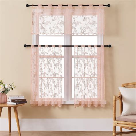 Amazon Tony S Collection Blush Sheer Curtains Inches Long For