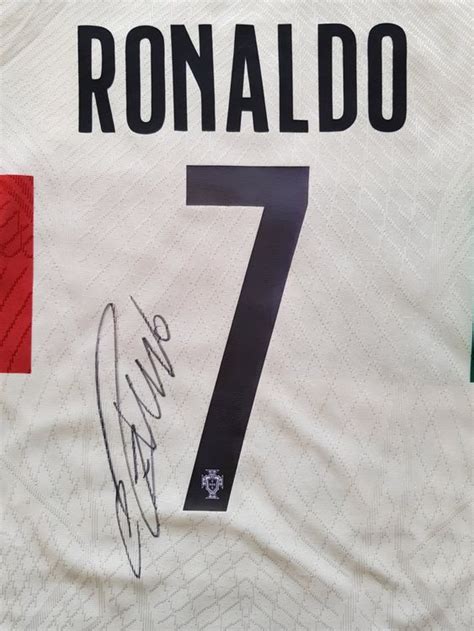 Cristiano Ronaldo Portugal Wm Away Trikot Signiert Acheter