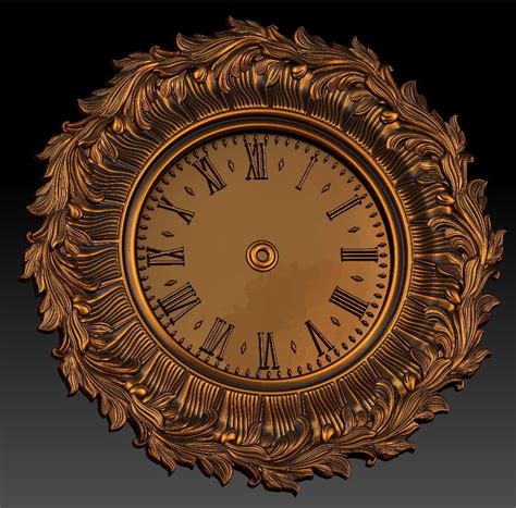 Clock 3d Model Stl For Cutting Machine And Engraving Cnc Artcam Aspire