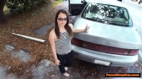 Petite Brunette Babe Sucks The Pawnshop Owners Big Cock