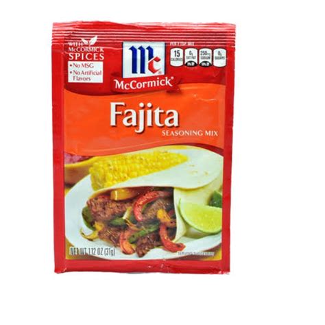 Mccormick Fajitas Seasoning Mix 31g Fajita Powder Imported Shopee