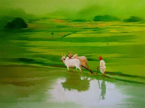 Farmer Painting By Narayan Shelke Farmer Painting Farm