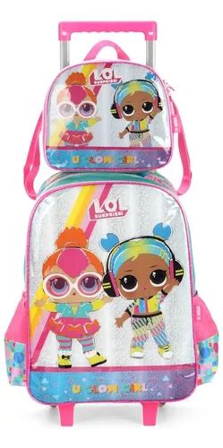 Kit Mochila Rodinha E Lancheira Da Boneca Lol Luxcel 39202