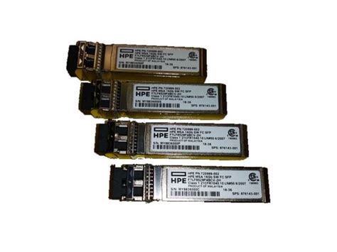 HPE C8R24B MSA 16Gb Short Wave Fibre Channel SFP+ 4-Pack Transceiver ...