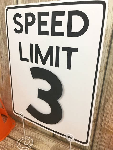 Age Speed Limit Sign Race Cars Party Cars Birthday Speed Etsy